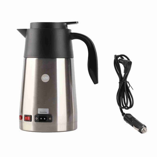 12V 1300ml Stainless Steel Car Truck Travel Electric Kettle Pot Heated Water Cup